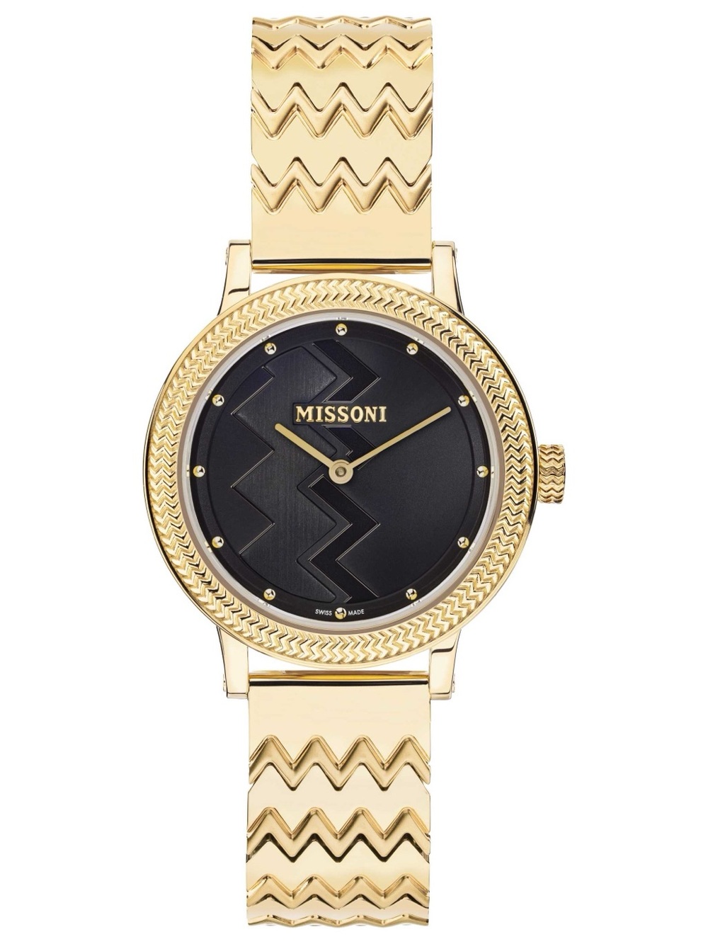 Missoni Optic Zigzag Women's
Quartz Bracelet Watch Gold 35MM